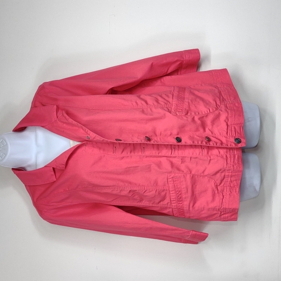 NWOT Women's Christopher & Banks size XL Coral colored button down Jacket - Picture 10 of 10